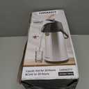 TOMAKEIT Airpot Coffee Dispenser Thermal with Pump,3L/102 Oz Insulated Stainless Steel Large Airpot Coffee Carafe Lever Action for Hot/Cold Water,Thermal Carafe for Hot Cocoa for Parties