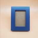 2x3 Picture Frame Solid Wood,Blue. Table Top or Wall Mount Photo Frames with Plastic Glass for 2x3 Inches Pictures, Modern Home Office Decor