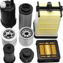 7286322 7343102 Engine Oil Filter and Air Filter Service Kit Fit for Bobcat S450 S510 S530 S550 S570 S590 S595 S630 S650 T450 T550 T590 T595 T630 T650, Replace 7221933 7012303 6686926 7221934