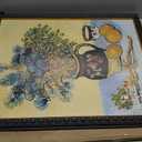 Ornate Black 18x24 Picture Frame with Raised Leaf Border, 18 x 24 in