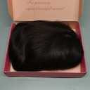 Women's Wiglet / Hair Topper - Dark Brown with Highlights - Volumizer Clip-In
