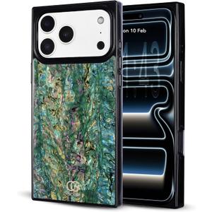 COCOMII Rectangle Case for iPhone 17 Pro, Compatible with MagSafe, Aurora Abalone Shell
