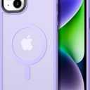 CACOE Magnetic Case for iPhone 13 & iPhone 14 6.1 inch-Compatible with MagSafe & Magnetic Car Phone Mount,Anti-Fingerprint TPU Thin Phone Cases Cover Protective Shockproof (Light Purple)