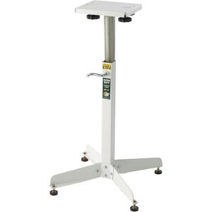 HTC Bench Grinder Stand Adjustable Height From 25 to 41 Inch Heavy Duty 500 lb Capacity Universal Power Tool Stand White HGP-10