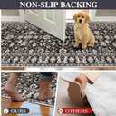 Washable 6x6 Square Rug: Non Slip Soft Stain Resistant 6 ft Carpet for Living Room Bedroom Dinning Room Entryway - Low Pile Indoor Floor mat Farmhouse Decor for Family with Pets & Kids 6x6 Black