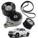 YzusGomumu Serpentine Drive Belt Tensioner Kit Set and Idler Pulley Compatible with 2007-2018 Toyota Land Cruiser Sequoia Tundra 2008-2018 Lexus GX460 LX570 Replaces 89378 39185 36370 8PK2415