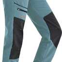 Postropaky Womens Outdoor Snow Ski Pants Waterproof Hiking Insulated Softshell Pants Snowboard Zipper Bottom Leg (12 Short, Sky Blue)