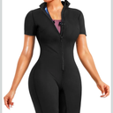 Junlan Sauna Suit for Women Full Body Jumpsuit Waist Trainers for Women Belly Fat Workout Sweat Suit XL