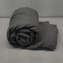2 Piece Soft, Lightweight Down-Alternative All-Season Comforter and Bedding Set, Pinch Pleat, Twin/TwinXL, Dark Grey