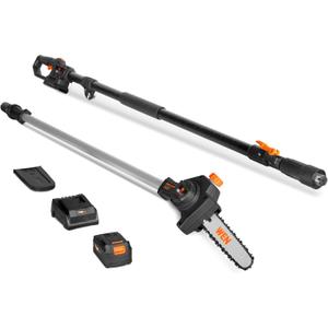 WEN 20V Max Cordless Brushless 8 Inch Pole Saw with 4.0Ah Battery and Charger (20759)