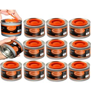 Luminar Resealable-Wick Chafing Fuel Cans, 12 Pack, 4 Hour - Premium Quality Burners for Food Warmers - No More Spills, Waste, or Hassle - Perfect for Convenient, and Long-Lasting Event Catering