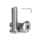 5/16-18 x 2" (10 Pack) Flat Head Hex Socket Cap Screws Bolts, 304 Stainless Steel 18-8, Hex Drive, Bright Finish, Fully Machine Thread