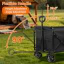 Wagons Carts Foldable Heavy Duty Collapsible Wagon for Groceries, Apartment Moving & Storage Wagon cart with Wheels Foldable, Portable Folding Wagon for Yard Work, Travel, Shopping, Picnic & Beach