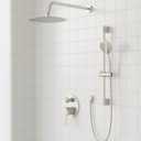 Gabrylly Shower System, Slide Bar Shower Faucet Set with High Pressure 10" Rain Shower Head and 5-Setting Handheld Spray, 2-Way Shower Valve Kit, Brushed Nickel