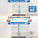 Over The Sink Dish Drying Rack, Adjustable (25.5 to 36.5 inch) 2 Tier Metal Steel Dish Drying Racks for Kitchen Counter with Hooks Paper Towel Utensil Cup Holder Sink Caddy (White)