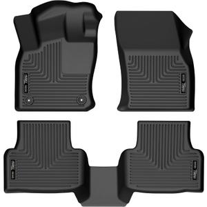 Husky Liners Weatherbeater Floor Mats | Fits 2022-2026 Volkswagen Taos | Front & 2nd Row, 3-pc Black - 95251