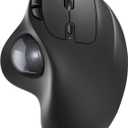 Nulea M501 Wireless Trackball Mouse, Rechargeable Ergonomic, Easy Thumb Control, Precise & Smooth Tracking, 3 Device Connection (Bluetooth or USB Receiver), Compatible for PC, Laptop, Mac, Windows.