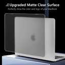 Case for MacBook Air 13 M1 2021 2020 2019 2018 Released A2337/A2179/A1932, Anti-Fingerprint Hard Shell Case with Keyboard Cover & Trackpad Protector & Webcam Cover, Space Grey