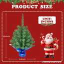 Small Artificial Christmas Tree, 2ft Mini Tabletop Artificial Xmas Tree with Fabric Bag Base for Holiday Dcor, Festive Decorations for Home, Office, Mantel, Party, Gift-White