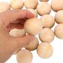50 Pack Wooden Balls for Crafts - 1.5 Inch Multipurpose Unfinished Round Wood Spheres, DIY Decorative Crafting Balls, Suitable for Art Projects and Home Decoration