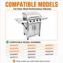 Hisencn Grill Parts for Char-Broil Performance 4 Burner, Fits 463342119, 463347017, 463335517, 463347418, Cast Iron Cooking Grates 18" x 25" & Heat Plates G470-0004-W1A