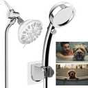 Hibbent Dog Sprayer Attachment Set for Pet Bathing and Dog Washing with 119 Inch Hose, Brass Shower Arm Diverter Valve, Handheld Shower Head, Bathroom Hose Sprayer Head Kit