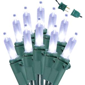 Brizled Christmas Lights, 33ft 100 LED End to End Connectable Mini Christmas String Lights, 120V UL Certified Cool White Xmas Tree Light Indoor Outdoor Mini Light Set for Xmas Tree Party Wedding Decor