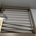 Cumbor 29.7-48" Baby Gate for Stairs, Mom's Choice Awards Winner-Dog Gate for Doorways, Auto Close Safety Pet Gate for Dogs Indoor, Easy Install Pressure Mounted Child Gate with Walk Thru Door, Brown