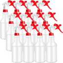 Eccliy 12 Pcs 16 Oz Plastic Spray Bottle, Adjustable Empty Reusable Sprayer for Cleaning, Planting, Water, Bathroom and Kitchen, BBQ, Commercial and Residential(Red,Original)
