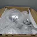 Haull 8 Pcs Large Disco Ball Set Silver Mirror Disco Reflective Ball with Hanging Ring Party Ornament Decoration for Stage Club Ballroom Dance Hall Wedding Prom Props(12'', 8'', 6'', 4'')