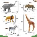 Safari Animal Figurines Set for Kids, 10 Piece Realistic Wild Zoo Animals Collection with Elephant, Lion, Tiger, Giraffe, Educational Toys for Toddlers Boys Girls