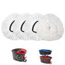 4 Pack Mop Replacement Heads for O-Ceda Mop Replace Head Spin Mop Heads Replacements, Microfiber Spin Mop Refills, Easy Cleaning Mop Head Machine Washable