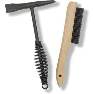 Welding Chipping Hammer with Coil Spring Handle,10.5",Cone and Vertical Chisel,10" Wire Brush (Black)