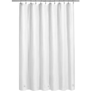Barossa Design White Shower Curtain Liner - Premium PEVA, BPA & PVC Free, No Chemical Smell, Lightweight Shower Curtain with 3 Magnets, Metal Grommets - White, Standard Size (72"W x 72"L (Pack of 1))