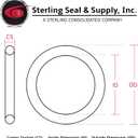 Sterling Seal & Supply 280 Silicone O-Ring, 70A Durometer, Red, 14' ID, 14-1/4" OD, 1/8" Width (Pack of 1)