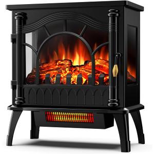 ZAFRO 23 inch Freestanding Electric Fireplace Stove | Thermostat Control, Low Noise, 5100 BTU, Overheat Protection, for Indoor Use