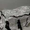 Large Storage Bag with Handles | Clothing and Linen Storage Bag | White Tarp with Black Trim