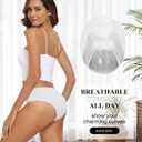 coskefy Womens Underwear Cotton Hipster Panties Soft Stretch Ladies Cheeky Bikini Briefs 4 Pack (White, M)