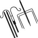 Garden Shepherd Hook for Solar Lights Hanging Plants Height Detachable Design for Easy Storage for Weddings Camping and Garden Decor