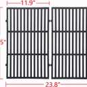 Leship 17.5 inch Grill Grates Replace for Weber 7638,Weber Spirit I & II 300 Series Spirit E/S310 E/S315 320 330 SP320 700 Genesis 1000-3500 Gold Silver Platinum B/C Gas Grill (17.5" x 11.9"Each)