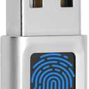 USB Fingerprint Reader Mini Fingerprint Scanner PC Dongle Windows Hello Fingerprint Reader for PC Laptop 360 Degree Touch Speedy Matching Biometric Portable USB Fingerprint Logger for Windows 10/11