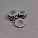 3 Rolls White Checkered Printed Ribbon Black Grosgrain Ribbon,0.4, 0.87, 1.5 Inch Wide, 15 Yards in Total, Car Theme Checkered Ribbon  for DIY Crafts Wreath Racing Car Party Wreath Decorations