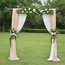 MLMW Chiffon Fabric Sheer Fabric by The Yard 10 Yards 60" Wide Champagne Wedding Arch Draping Fabric Sheer Material for Party Backdrop Arch Ceiling Decor