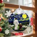 Jesus & Child Starry Night Stained Glass Ornament  Religious Christmas Ornament, Christian Christmas Decoration, Religious Gifts for Her or Him, Gifts for Christians, Friends or Loved Ones