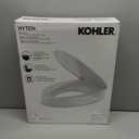 KOHLER 25875-0 Hyten 3" Height, Elevated Soft Close Elongated Toilet Seat, Contoured Seat with Grip-Tight Bumpers, Quick-Attach Hardware, No Slam Toilet Seat, White