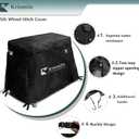 5th Wheel Hitch Cover with Plush Lining,Heavy Duty Waterproof UVproof Fifth Wheel Trailer Hitch Cover Fits 15K-26K 5th Wheel Hitch.(Only Cover,Black)