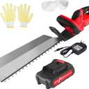 20 Inch Cordless Hedge Trimmer & Bush Trimmer,21V 2Ah Battery and Charger Included (Red)