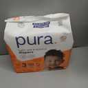 Pura Baby Diapers Size 3 (16-28 lbs) 64 Count Sensitive Skin | 12 Hour Leak Protection, New Blowout Blocker, Cloud Soft, Totally Chlorine Free*, Allergy UK Certified