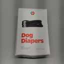 Pet Parents Washable Dog Diapers (3pack) + Extendrs of Durable Doggie Diapers, Premium Dog Diapers Female & Male (Small, Black) (Small (9-15"))