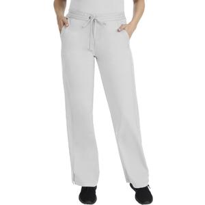 Healing Hands Taylor Women's Pants Mid Rise with 2 Pockets & Back Elastic Waistband 9095 (X-Small Tall, White)